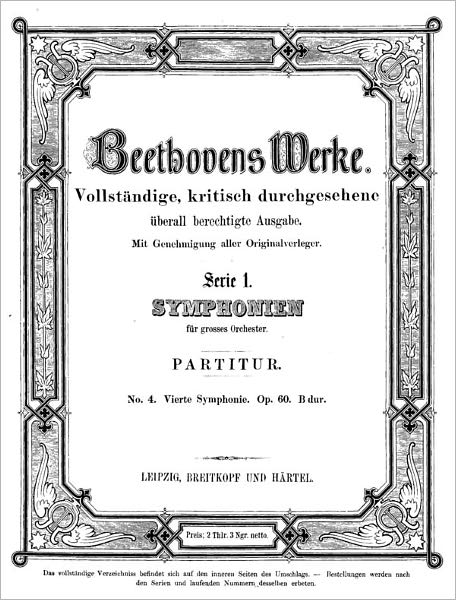 Symphony No.4, Op.60 (Piano Sheet Music)