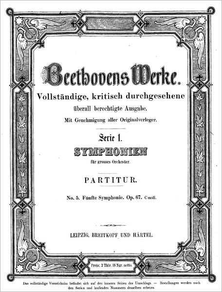 Symphony No.5, Op.67 (Piano Sheet Music)