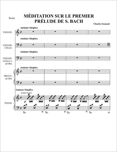 Ave Maria (Piano Sheet Music)