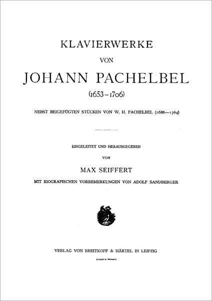 Works for Organ and Harpsichord (Sheet Music)