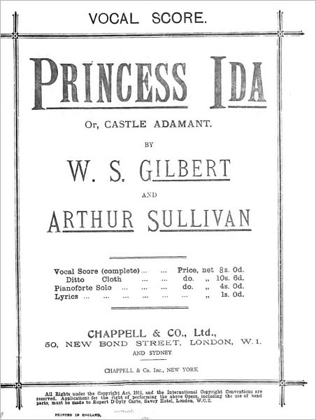 Princess Ida (Sheet Music)