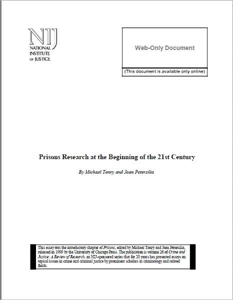 Prisons Research at the Beginning of the 21st Century