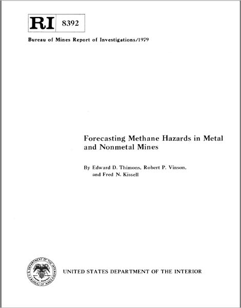 Forecasting Methane Hazards in Metal and Nonmetal Mines