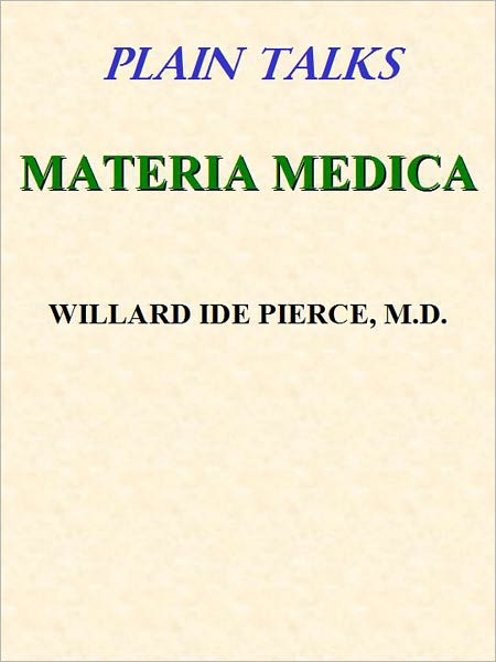 PLAIN TALKS MATERIA MEDICA