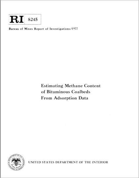 Estimating Methane Content of Bituminous Coalbeds From Adsorption Data
