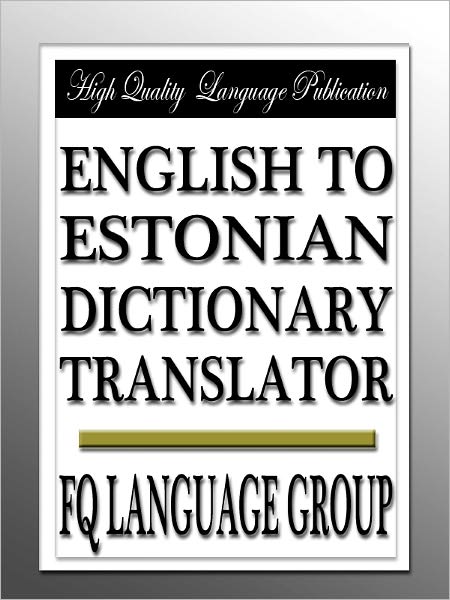 English to Estonian Dictionary Translator