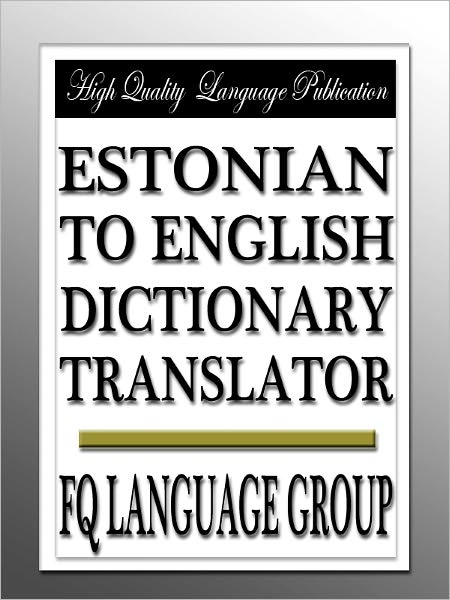 Estonian to English Dictionary Translator