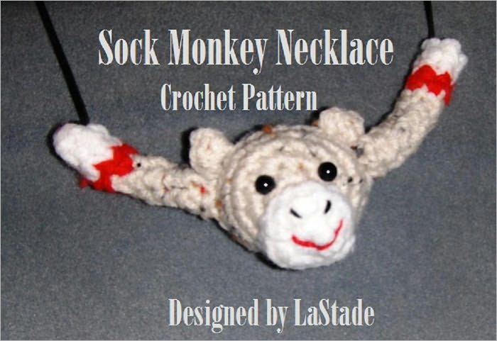 Sock Monkey Necklace Crochet Pattern