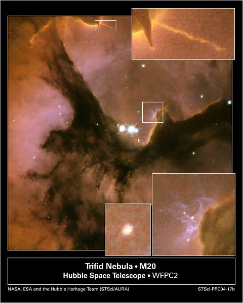New Hubble Image Reveals Details in the Heart of the Trifid Nebula
