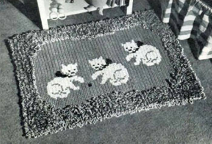 Vamos a ganchillo una alfombra – patrones Vintage para alfombras de ganchillo