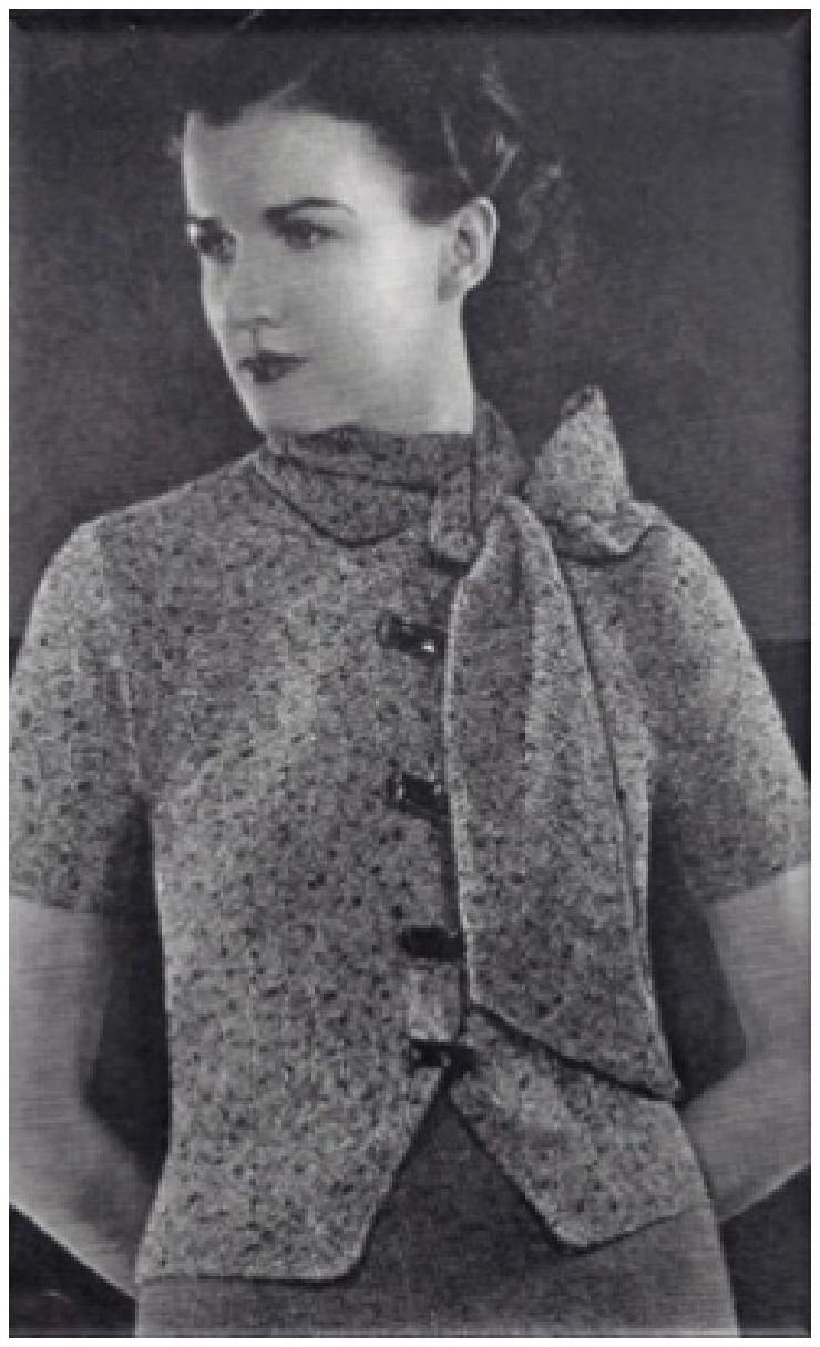 PATTERN #0020 CRAYELLE SCARF BLOUSE VINTAGE KNITTING