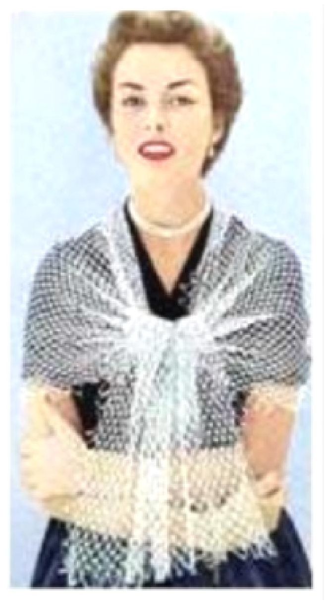 PATTERN #0023 PEACH TREE SHAWL VINTAGE KNITTING