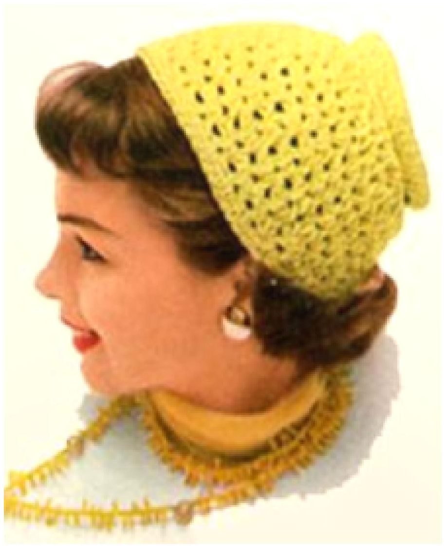 PATTERN #0029 YELLOW BONNET VINTAGE CROCHET