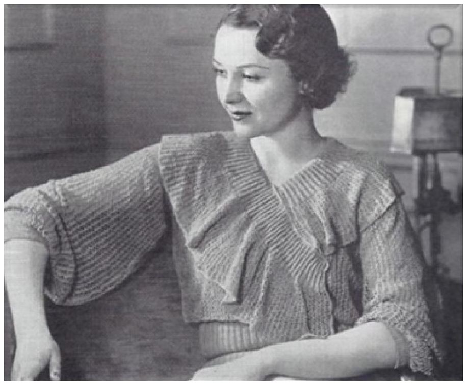 PATTERN #0038 FROU FROU BLOUSE VINTAGE KNITTING