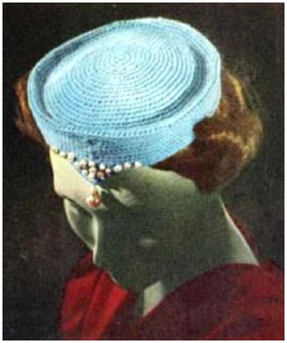 PATTERN #0028 JEWELED PILLBOX HAT VINTAGE CROCHET