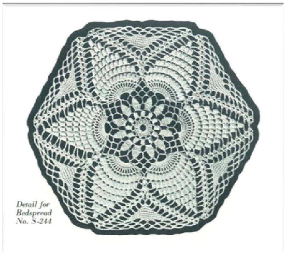 PATTERN #0050 PINEAPPLE FROSTING BEDSPREAD VINTAGE CROCHET