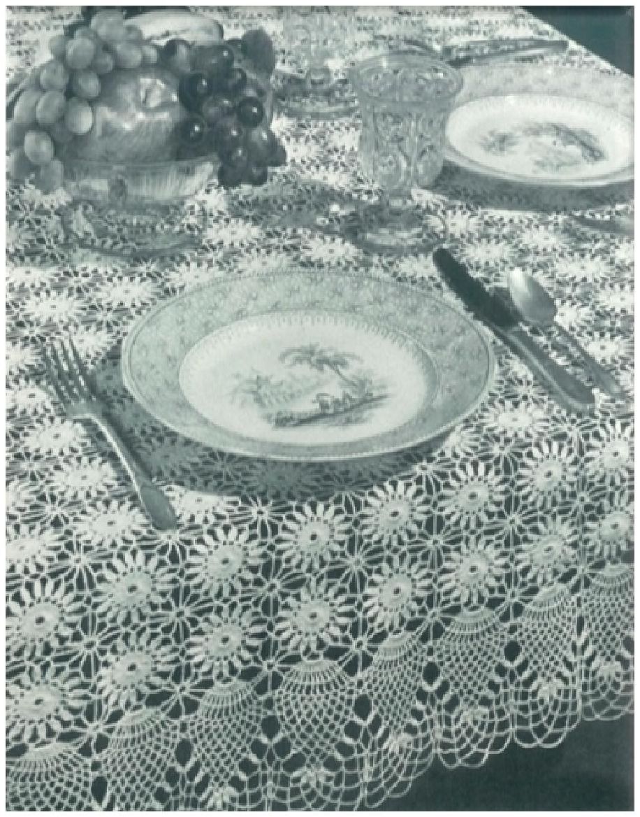 PATTERN #0053 SOLKSKIN TABLECLOTH VINTAGE CROCHET