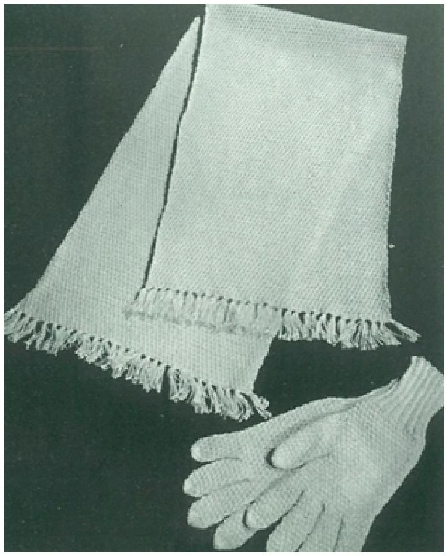 PATTERN #0070 KENT GLOVE AND SCARF SET VINTAGE KNITTING
