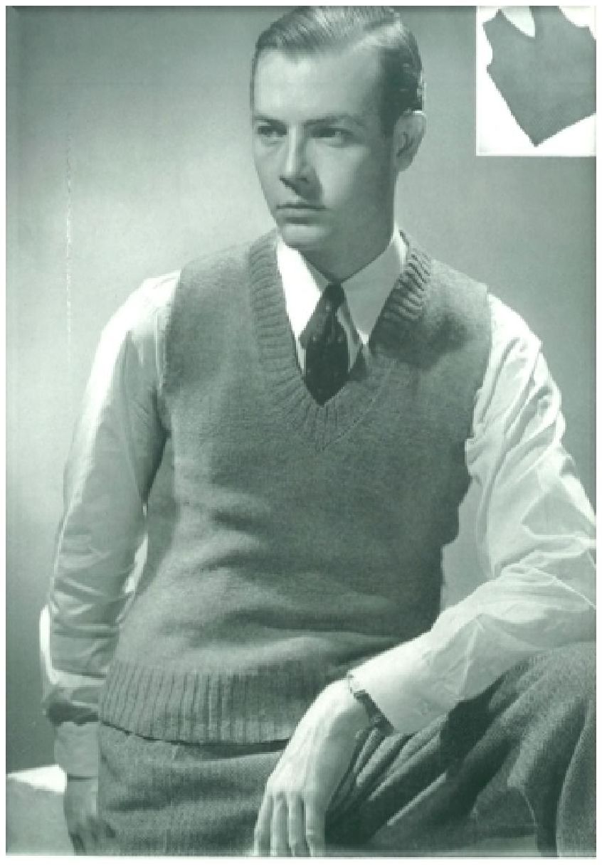 PATTERN #0073 ACTON REVERSIBLE SLIP-OVER VINTAGE KNITTING