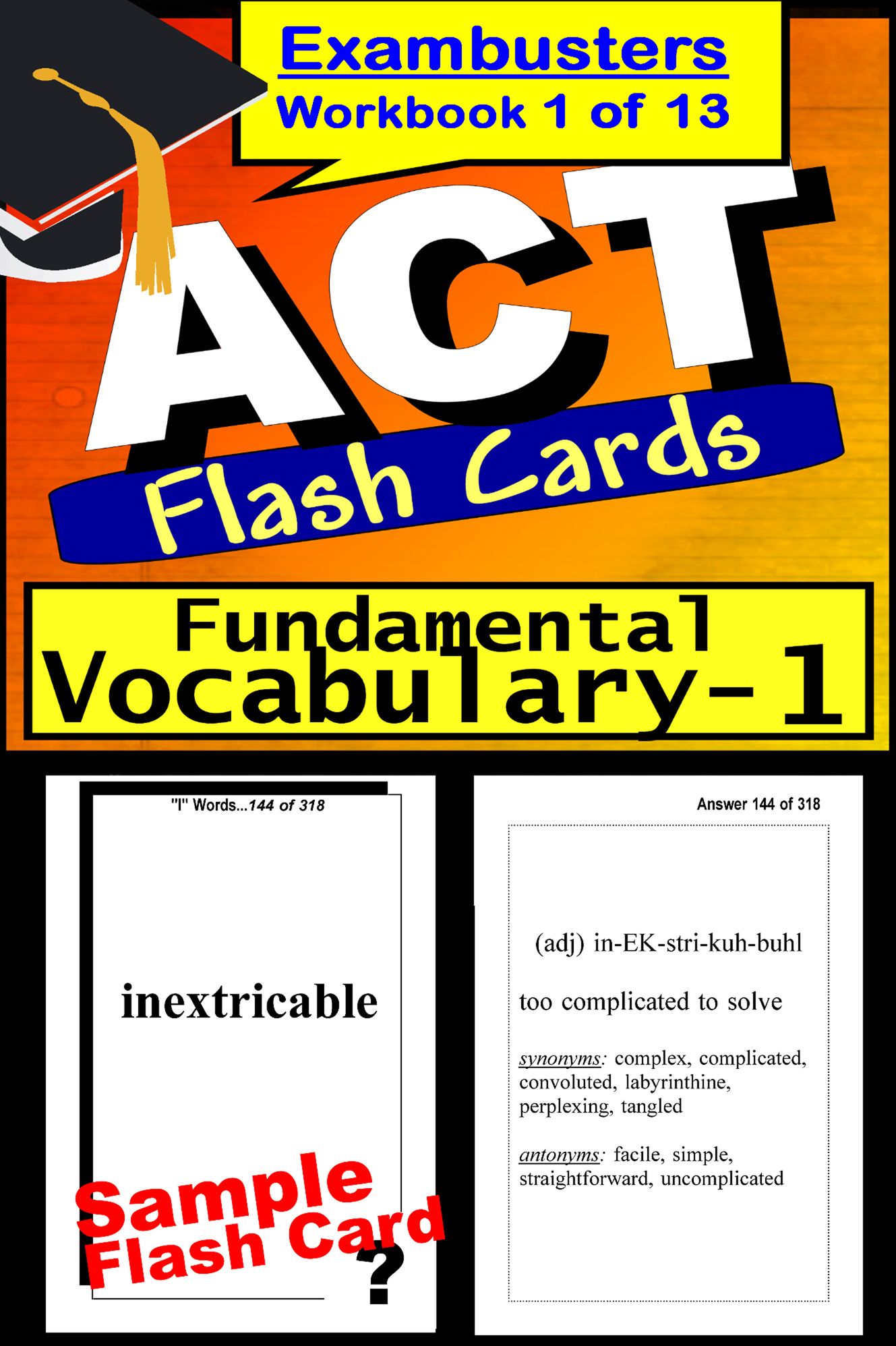 ACT Test Fundamental Vocabulary--ACT Flashcards--ACT Prep Exam Workbook 1 of 13