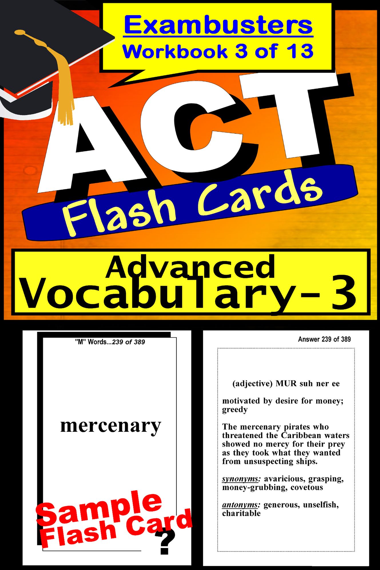 ACT Test Advanced Vocabulary--ACT Flashcards--ACT Prep Exam Workbook 3 of 13