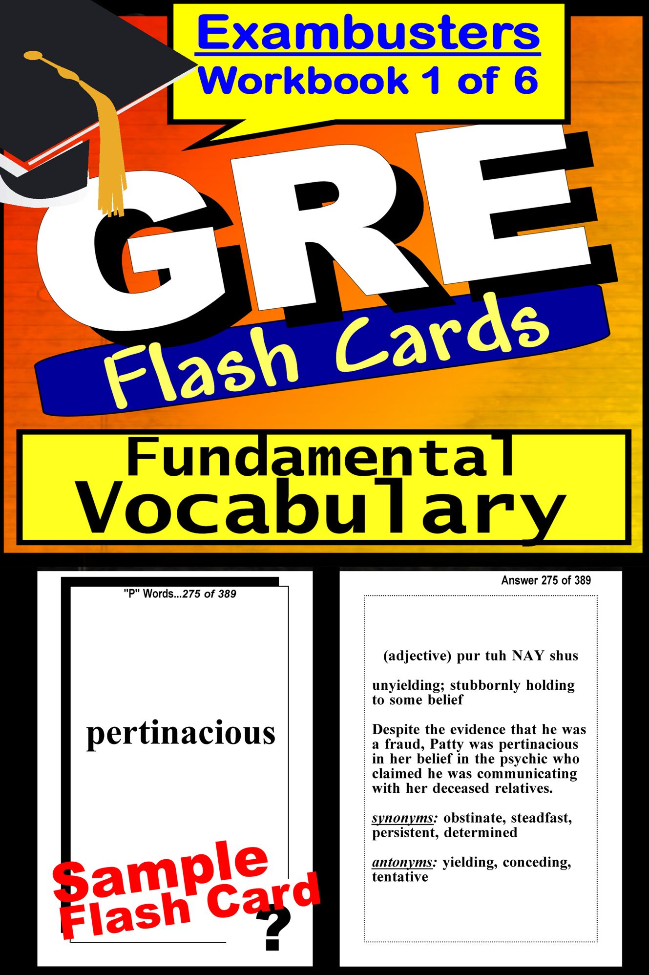 GRE Study Guide Fundamental Vocabulary--GRE Flashcards--GRE Prep Workbook 1 of 6