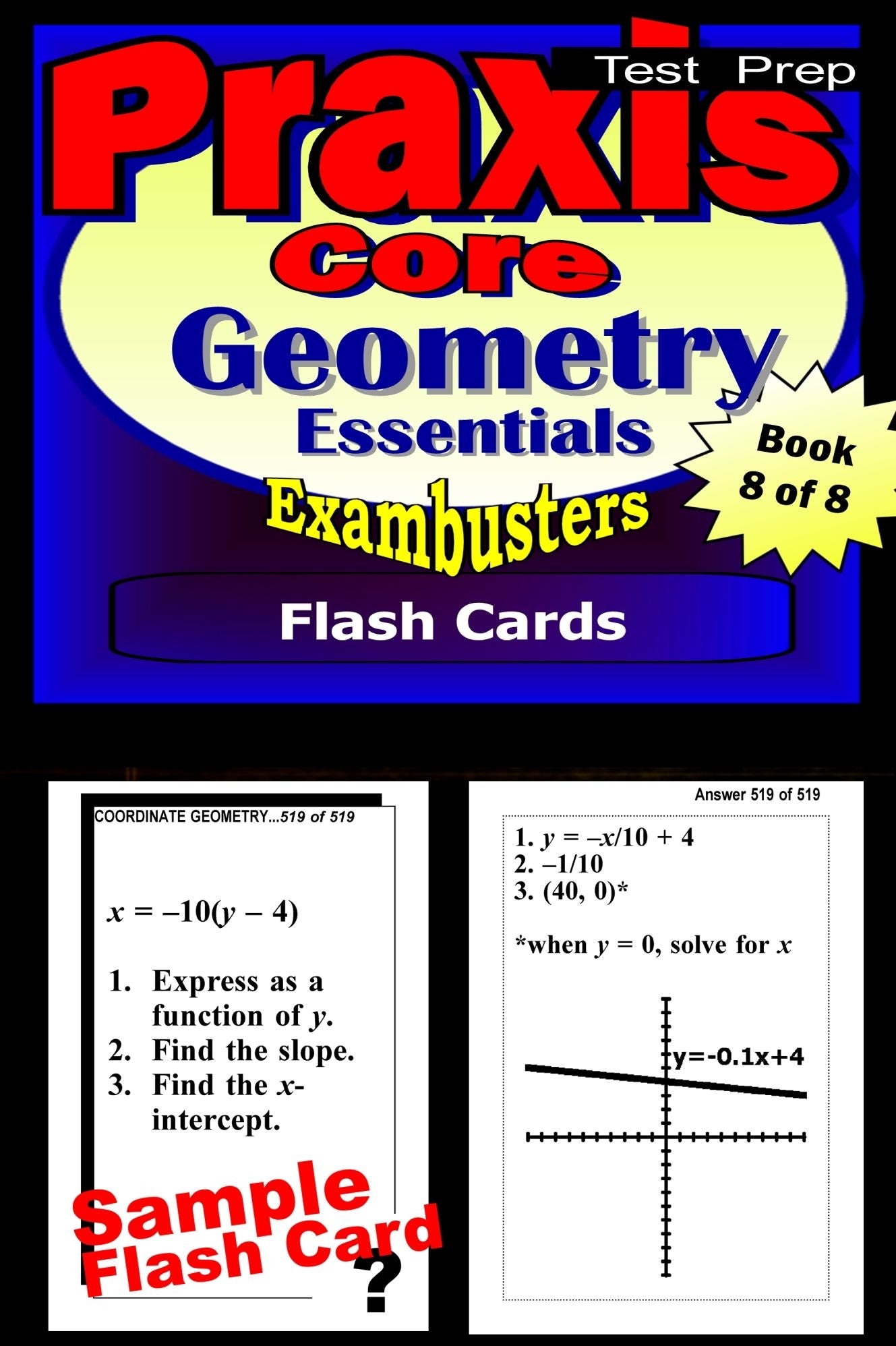 PRAXIS Core Study Guide Geometry Review--PRAXIS Math Flashcards--PRAXIS Core Prep Workbook 8 of 8