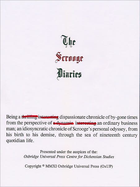The Scrooge Diaries