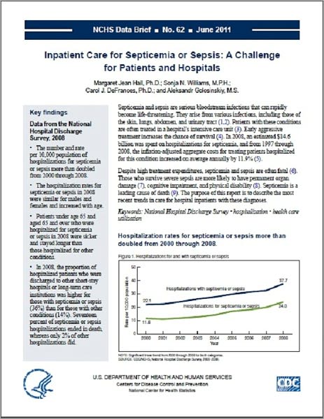 Inpatient Care for Septicemia or Sepsis: A Challenge for Patients and Hospitals