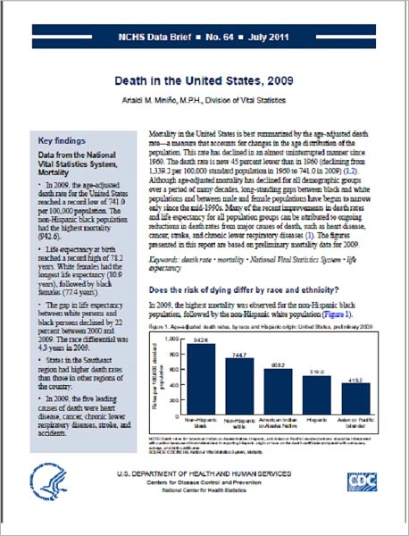 Death in the United States, 2009