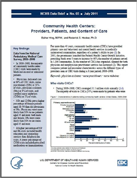 Community Health Centers: Providers, Patients, and Content of Care