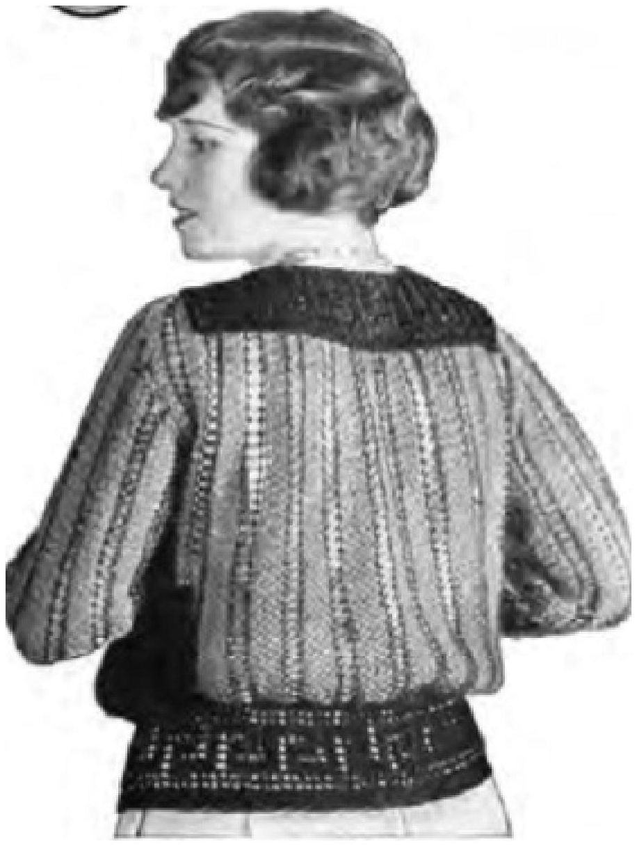 PATTERN #0447 HEM STITCHED BLOUSE VINTAGE KNITTING