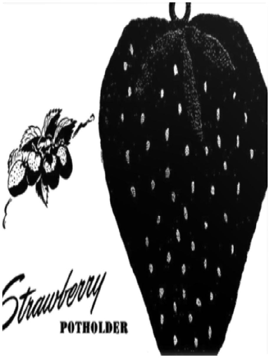 PATTERN #0466 STRAWBERRY POTHOLDER VINTAGE CROCHET