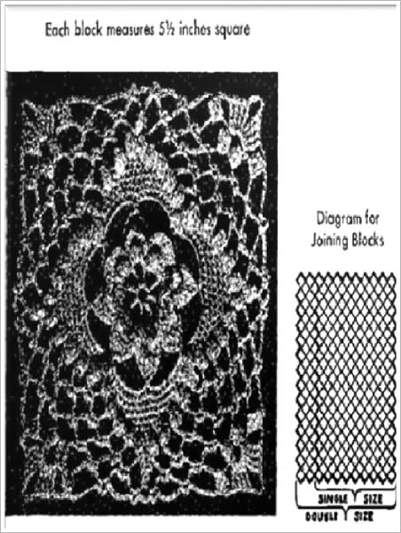 PATTERN #0468 IRISH CROCKET - BEDSPREAD VINTAGE CROCHET