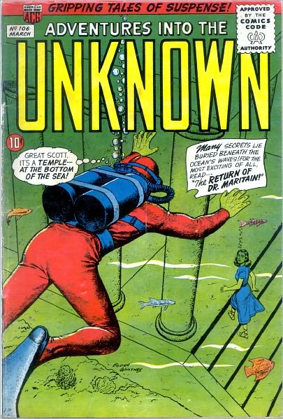 Adventures into the Unknown Number 106 Horror Comic Book