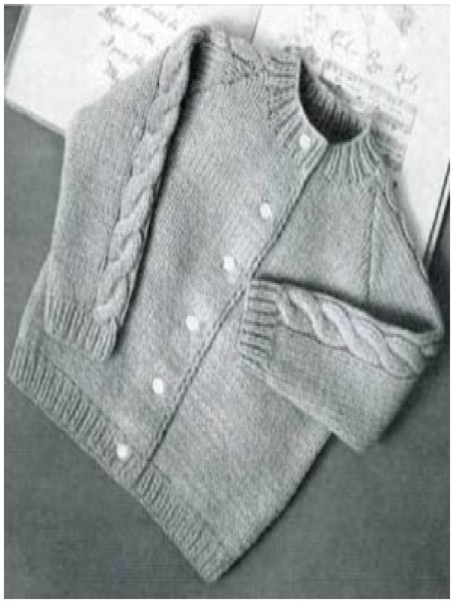 PATTERN #0401 RAGLAN CARDIGAN VINTAGE KNITTING