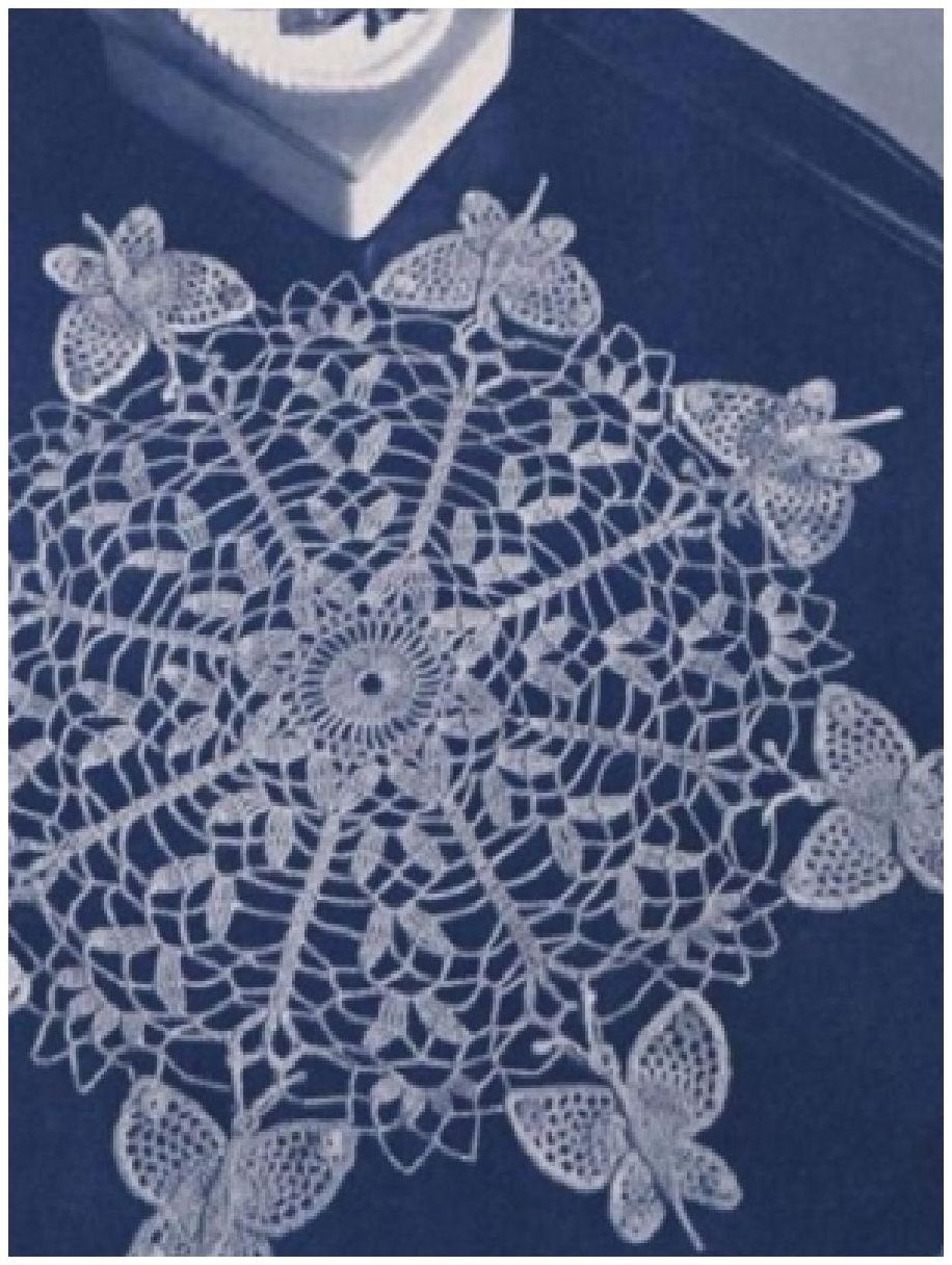 PATTERN #0285 BUTTERFLY DOILY VINTAGE CROCHET