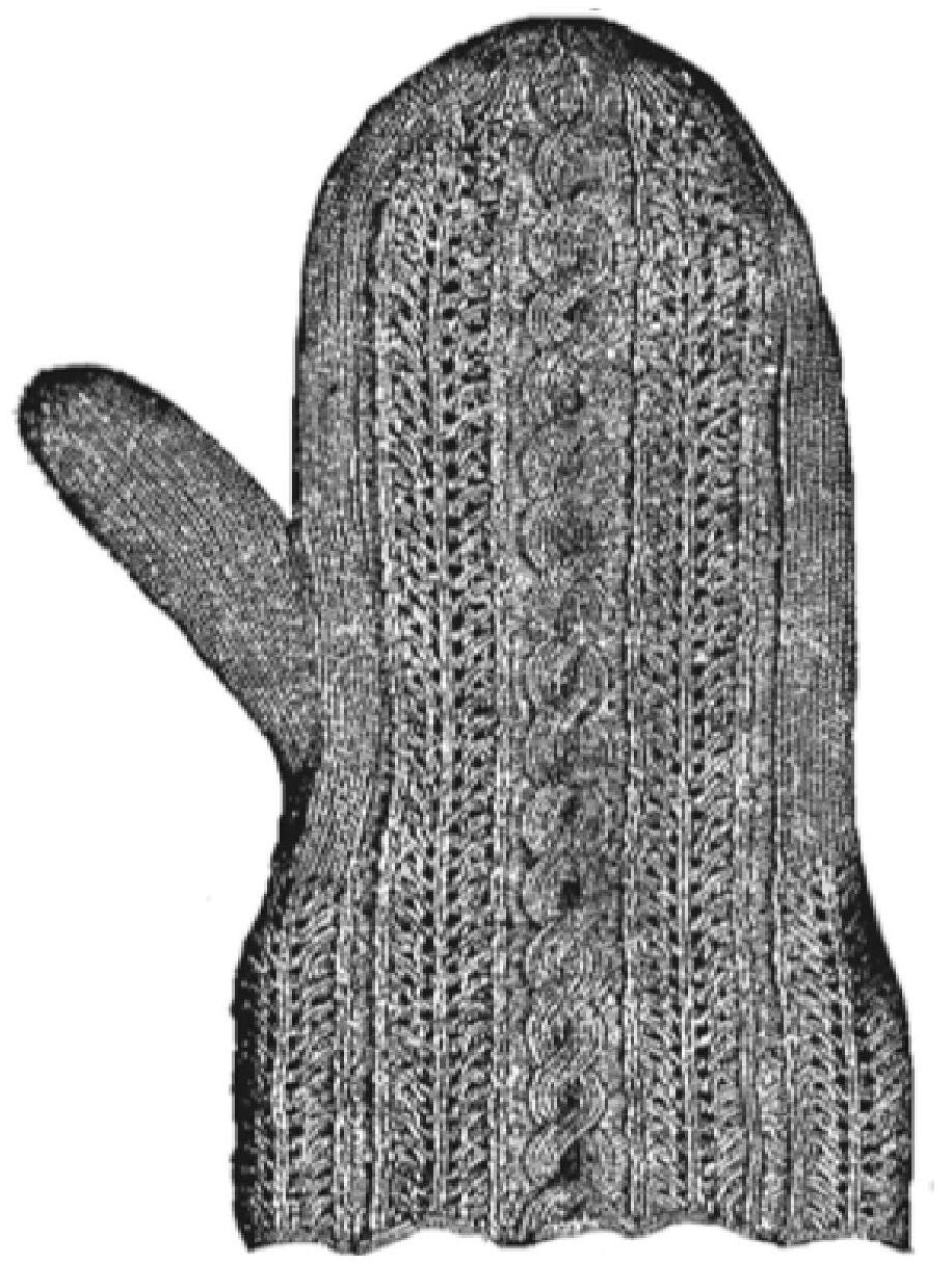 PATTERN #0291 GINNY FANCY SILK MITTENS VINTAGE KNITTING