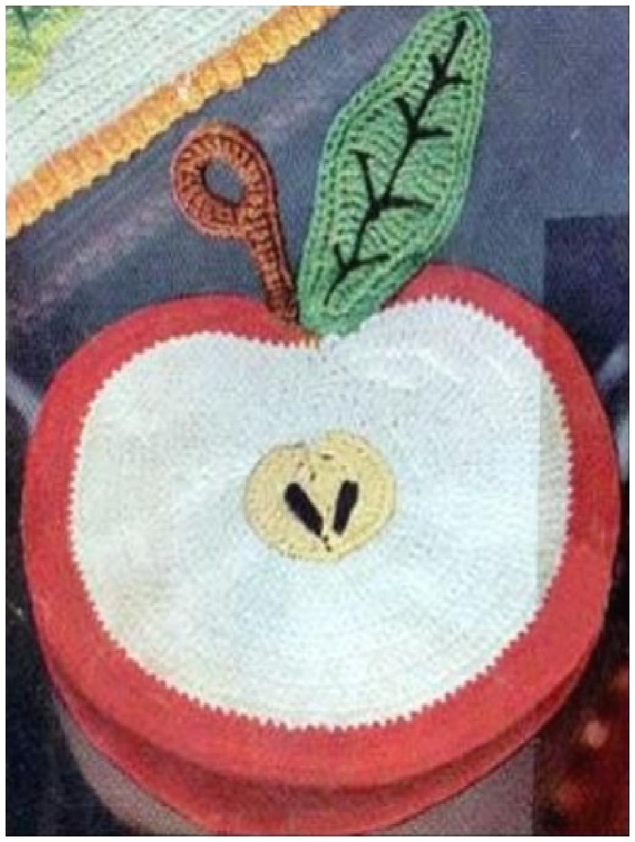 PATTERN #0317 APPLE POTHOLDER VINTAGE CROCHET