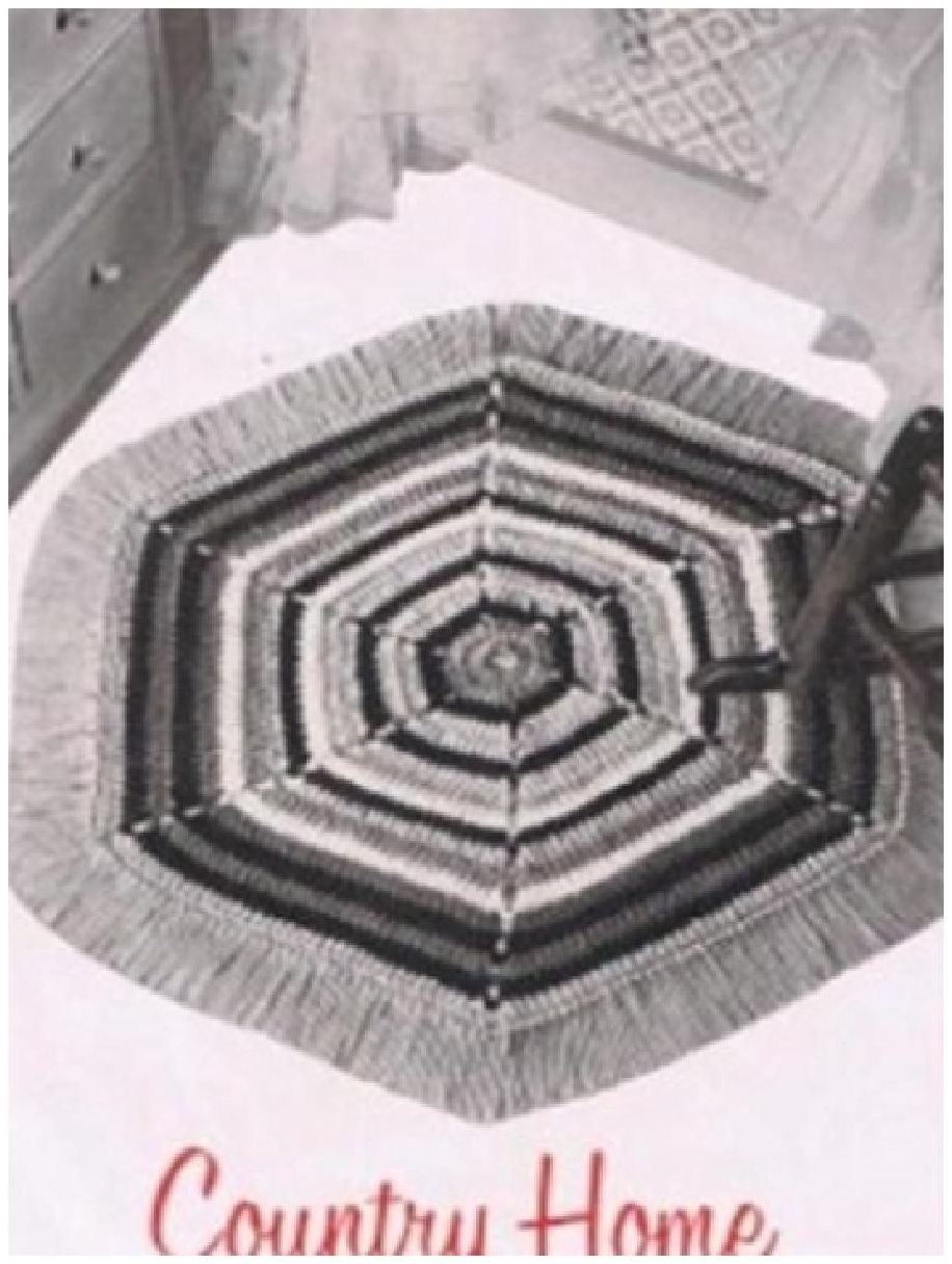 PATTERN #0389 COUNTRY HOME RUG VINTAGE CROCHET