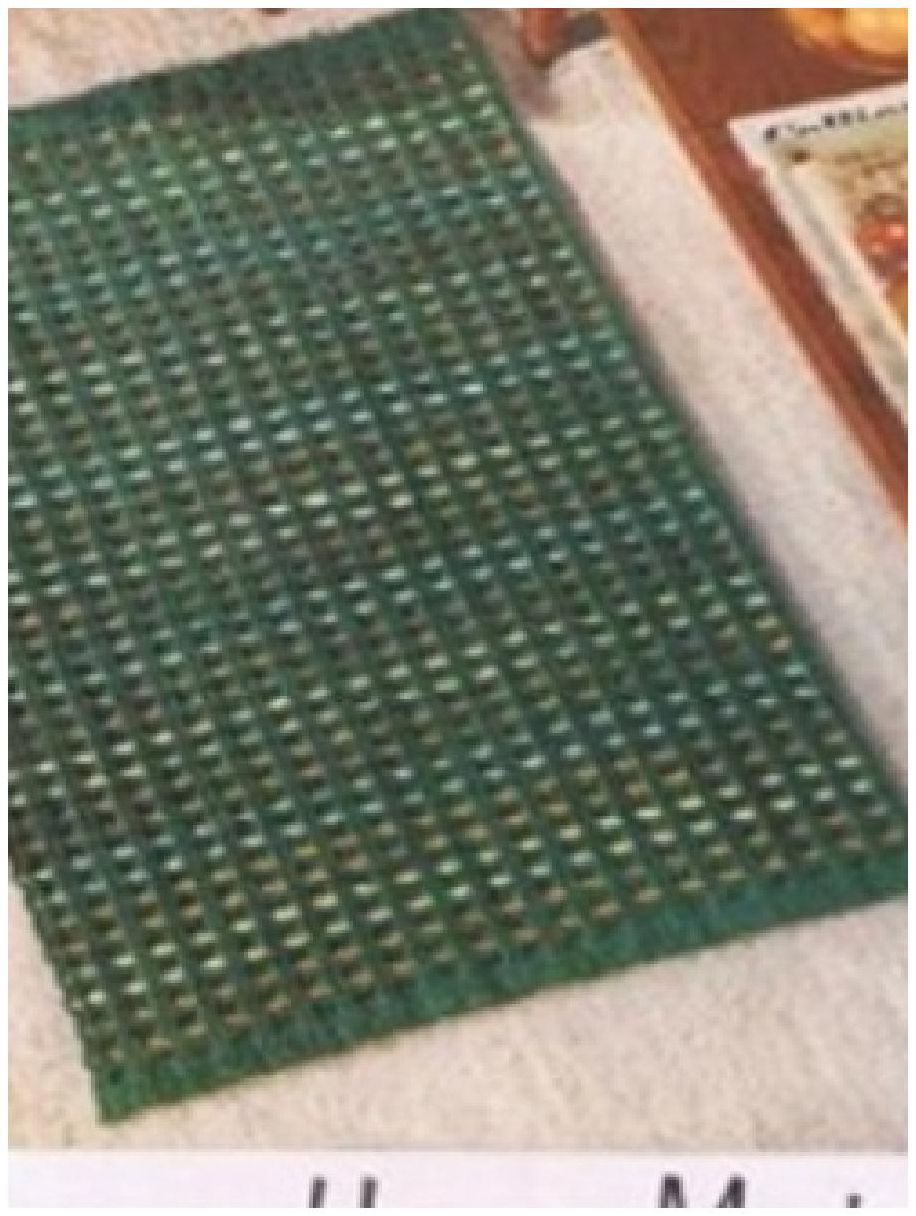 PATTERN #0394 WAFFLE STITCH RUG VINTAGE CROCHET