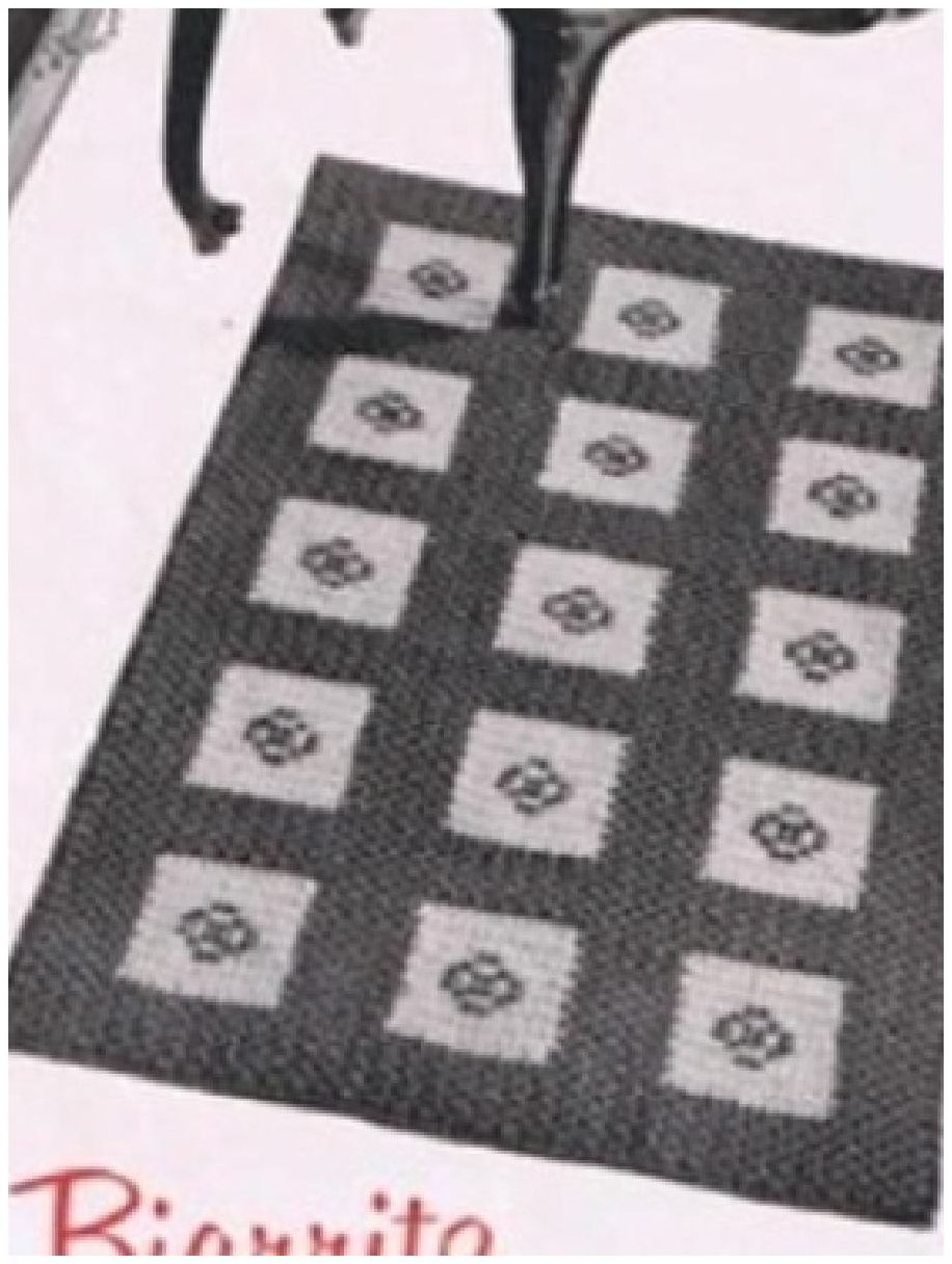 PATTERN #0395 EMBROIDERED BLOCKS RUG VINTAGE CROCHET