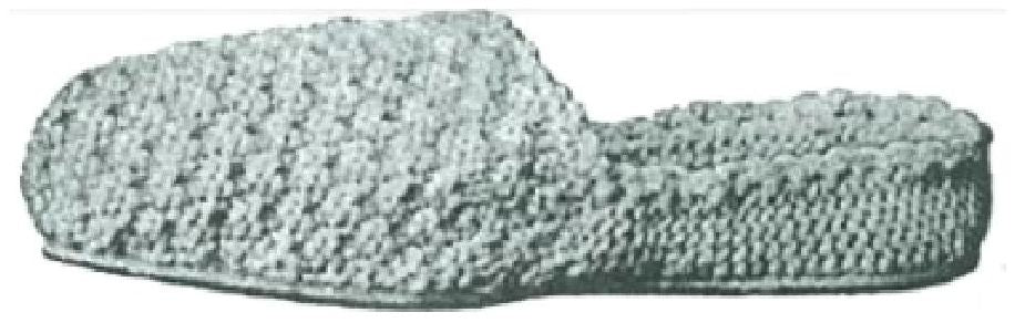 PATTERN #0119 MOCCASIN SLIPPER VINTAGE KNITTING