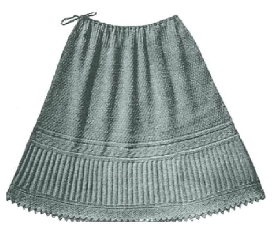 PATTERN #0125 SHORT SKIRT VINTAGE KNITTING