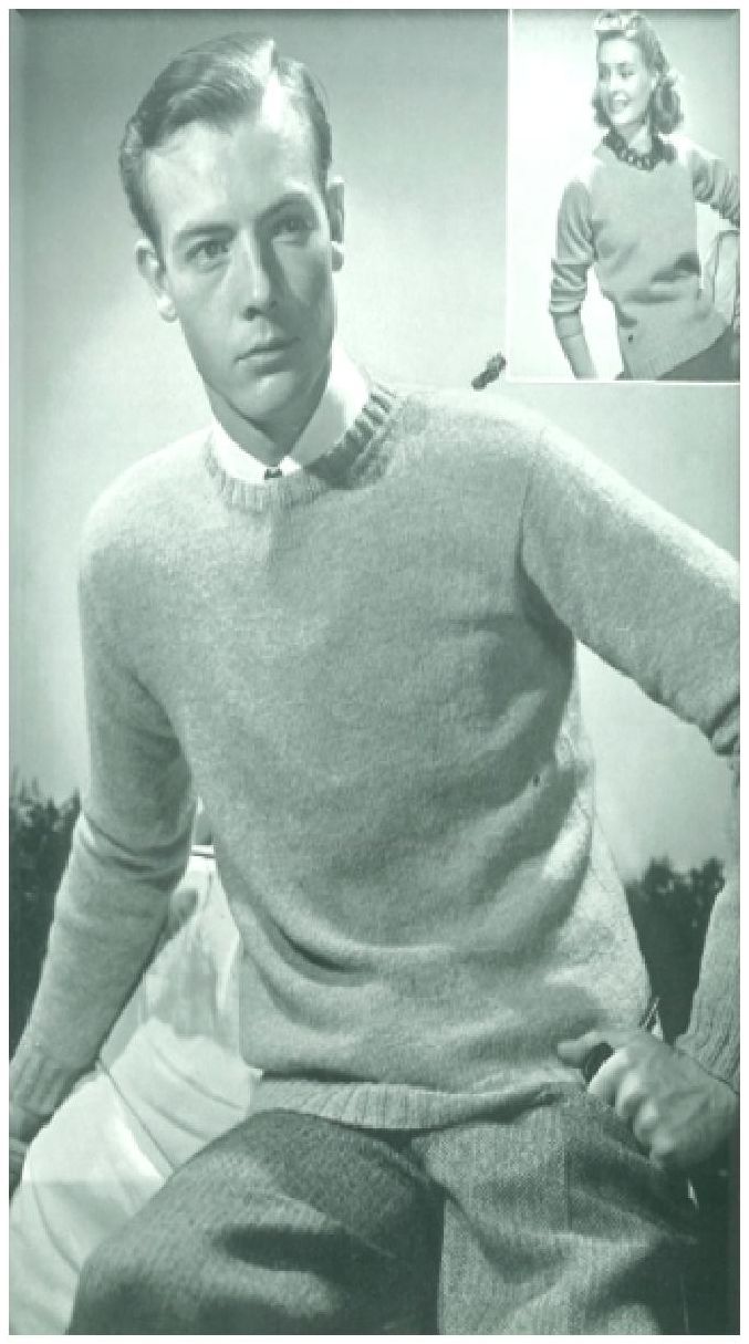 PATTERN #0132 BANCROF SLIP-OVER VINTAGE KNITTING