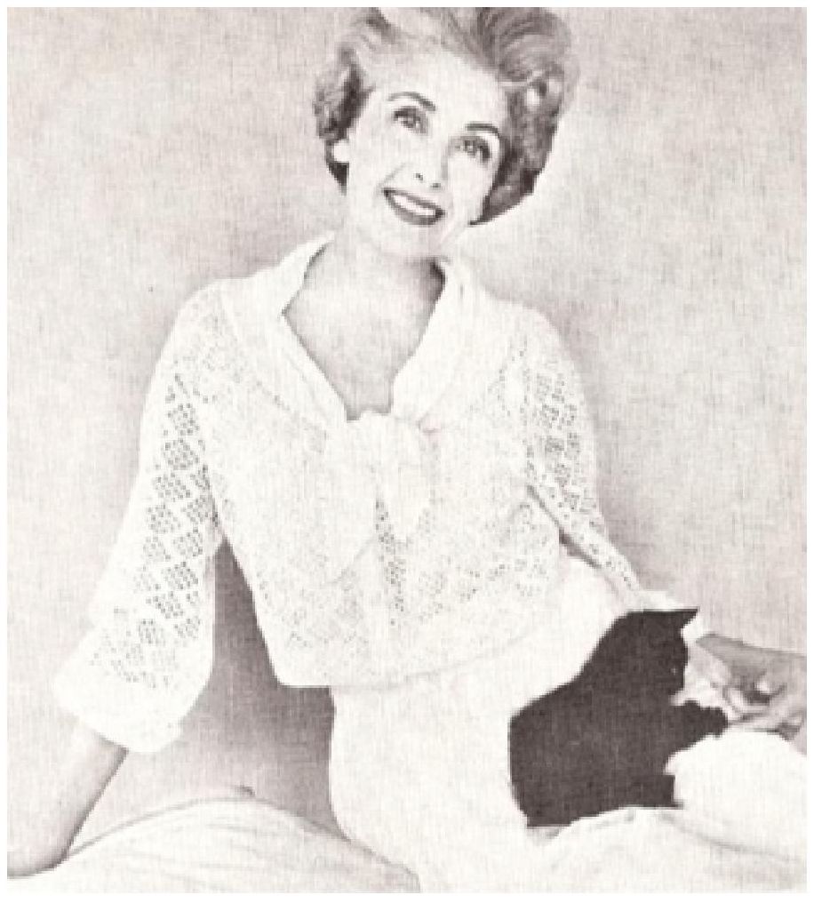 PATTERN #0133 FICHU BEDJACKET VINTAGE KNITTING