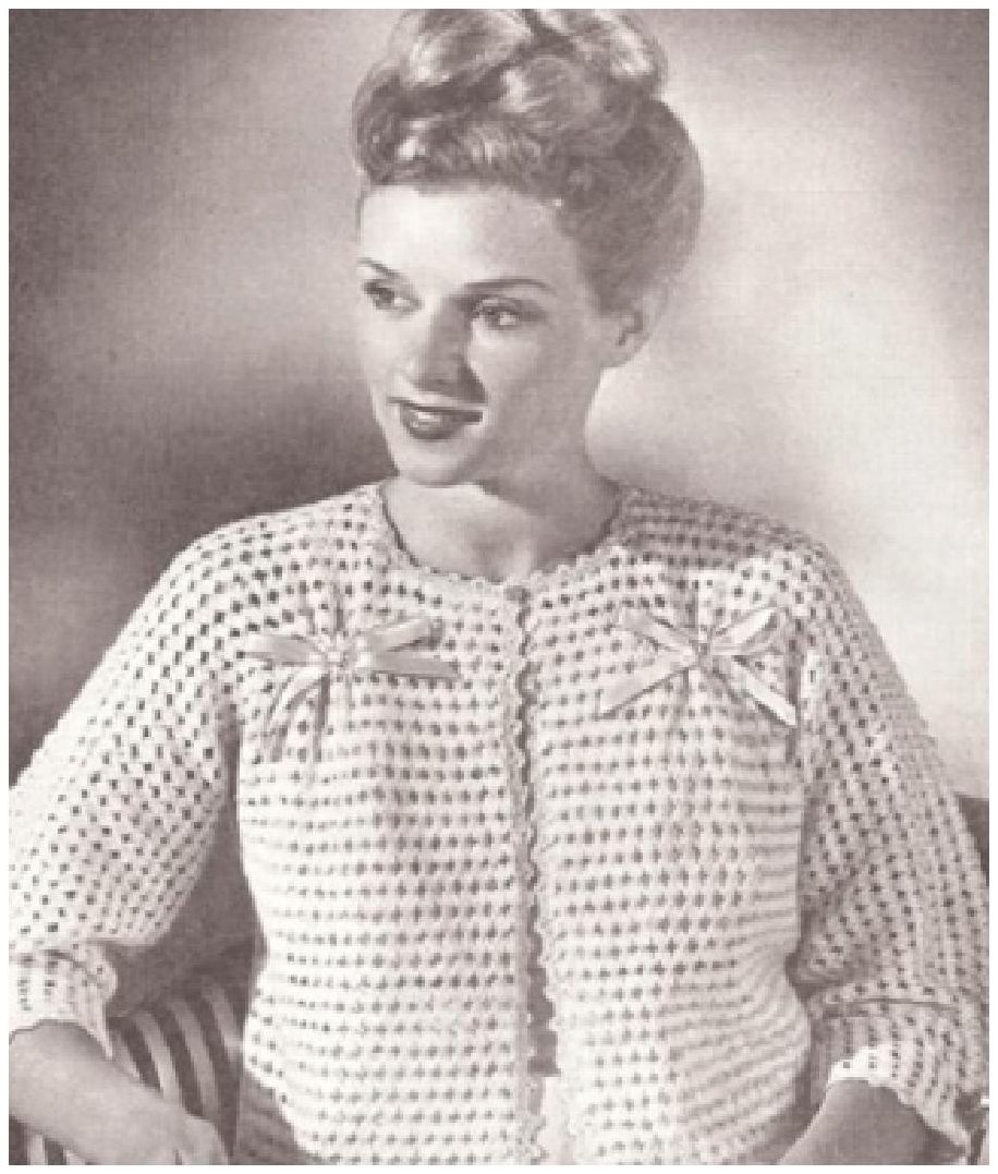 PATTERN #0135 SWEETDREAMS BEDJACKET VINTAGE KNITTING