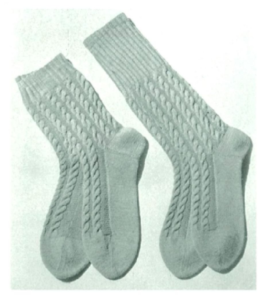 PATTERN #0143 ESSEX LONG AND SHORT SOCKS VINTAGE KNITTING