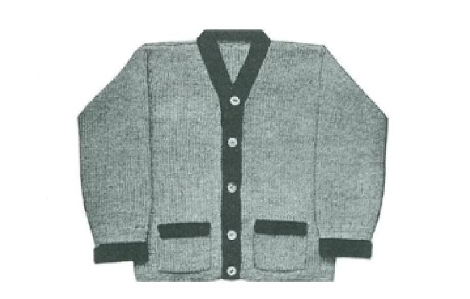 PATTERN #0169 MAN'S COAT SWEATER VINTAGE KNITTING