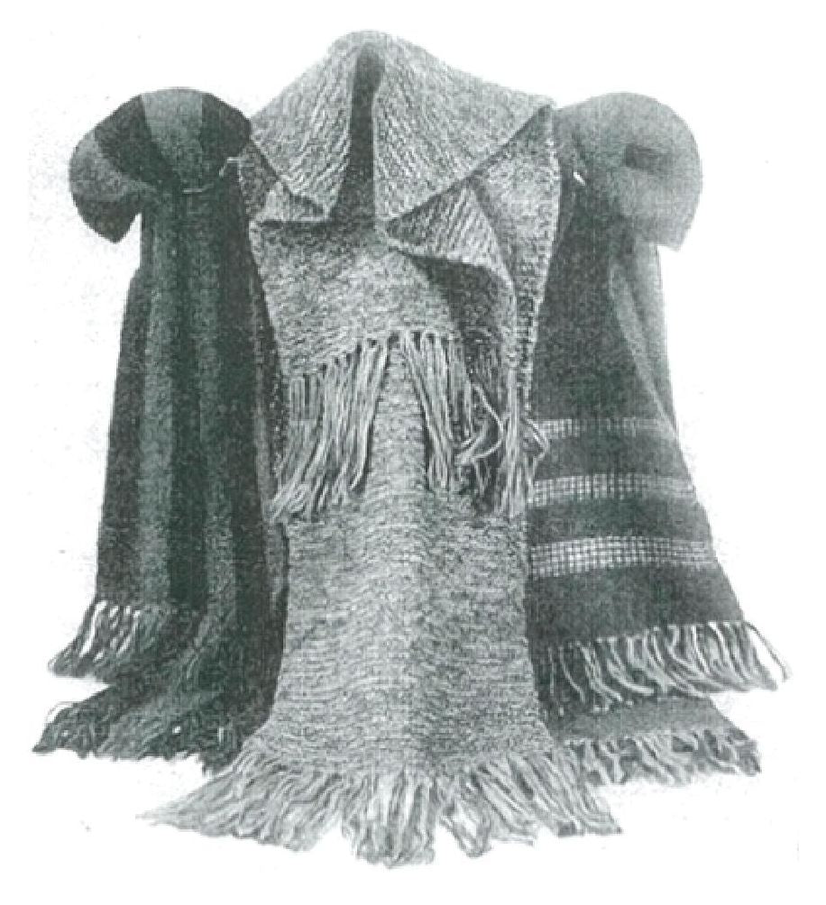 PATTERN #0174 TRIO OF SCARVES VINTAGE KNITTING
